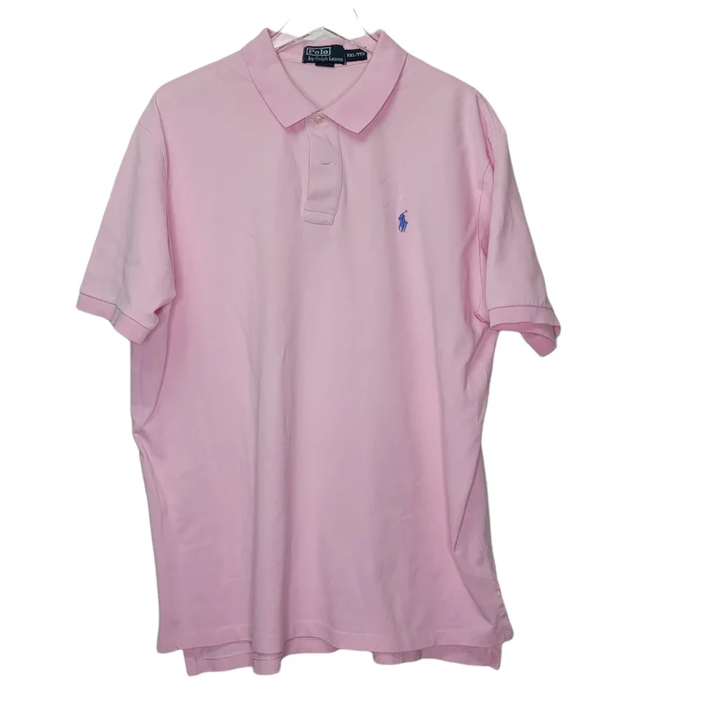 Polo Ralph Lauren Mens Polo Shirt XXL Pink Short Sleeves